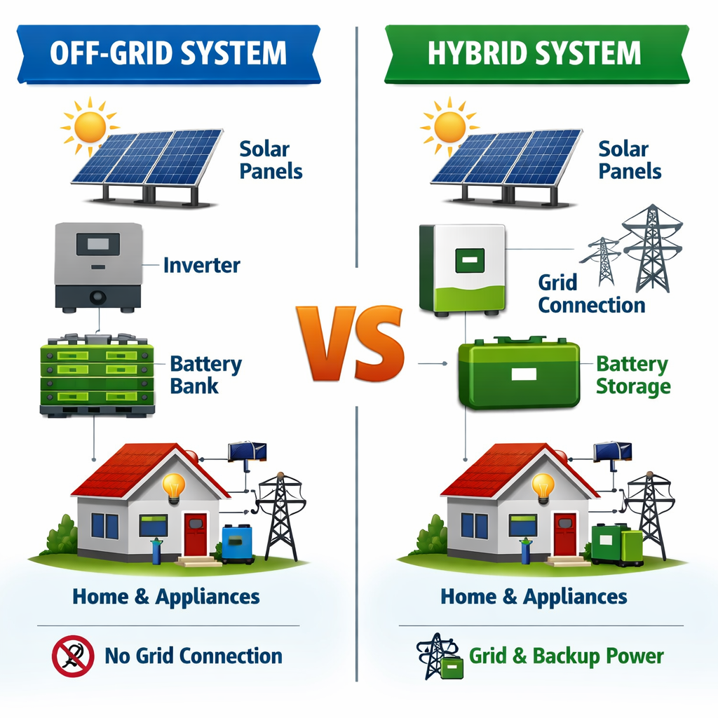 Off-Grid vs. Hybrid Solar Systems: Which Is Right for You in Africa?