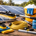 Tools for cleaning solar panels